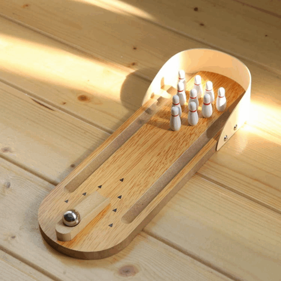 Wooden Mini Bowling Toy for Kids - Image 3
