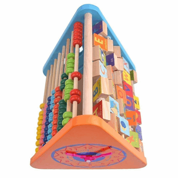 5-in-1 Wooden Activity Triangle Learning Toy - Image 2