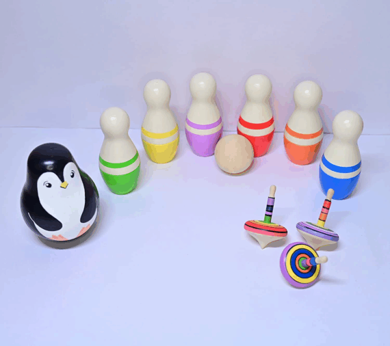 Channapatna Toys Wooden Roly Poly - Image 2