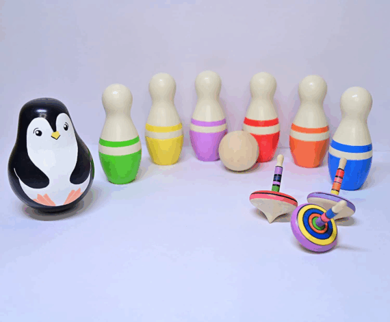 Channapatna Toys Wooden Roly Poly - Image 3