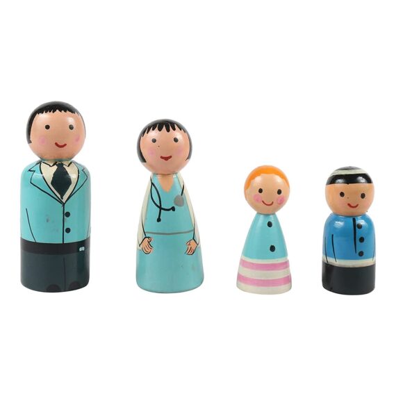 Channapatna Wooden Doctors Family Dolls Set - Image 3
